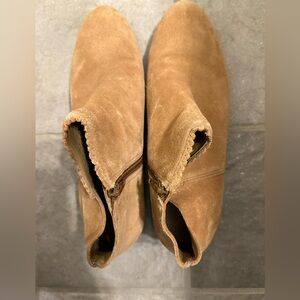 Jack Rogers Camel Suede Ankle Booties
